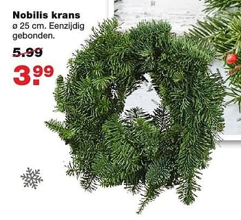 Aanbiedingen Nobilis krans - Huismerk - Praxis - Geldig van 05/12/2016 tot 11/12/2016 bij Praxis