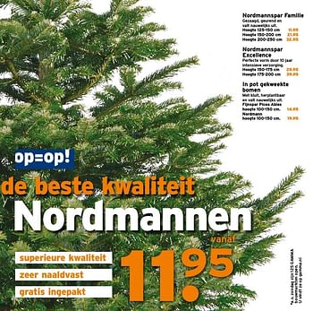 Aanbiedingen Nordmannspar familie - Huismerk - Gamma - Geldig van 04/12/2016 tot 11/12/2016 bij Gamma