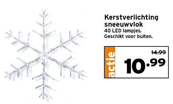 Aanbiedingen Kerstverlichting sneeuwvlok - Huismerk - Gamma - Geldig van 04/12/2016 tot 11/12/2016 bij Gamma