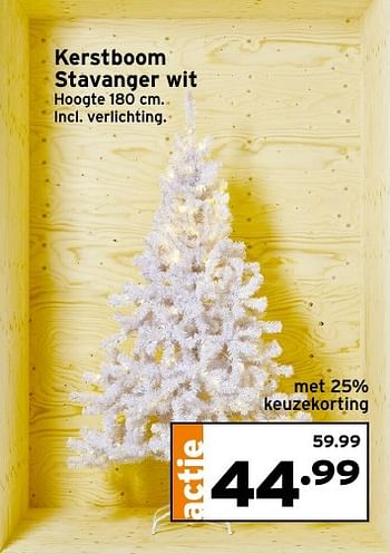 Aanbiedingen Kerstboom stavanger wit - Huismerk - Gamma - Geldig van 04/12/2016 tot 11/12/2016 bij Gamma