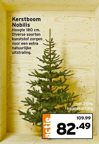 Aanbiedingen Kerstboom nobilis - Huismerk - Gamma - Geldig van 04/12/2016 tot 11/12/2016 bij Gamma