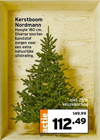 Aanbiedingen Kerstboom nordmann - Huismerk - Gamma - Geldig van 04/12/2016 tot 11/12/2016 bij Gamma