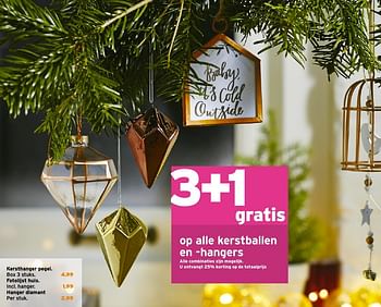 Aanbiedingen Kersthanger pegel - Huismerk - Gamma - Geldig van 04/12/2016 tot 11/12/2016 bij Gamma