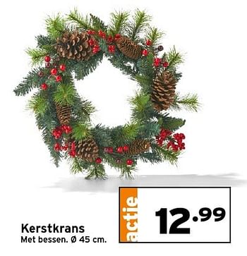 Aanbiedingen Kerstkrans - Huismerk - Gamma - Geldig van 04/12/2016 tot 11/12/2016 bij Gamma