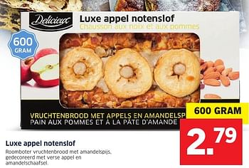 Aanbiedingen Luxe appel notenslof - Delicieux - Geldig van 05/12/2016 tot 11/12/2016 bij Lidl