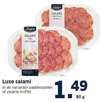 Aanbiedingen Luxe salami - Deluxe - Geldig van 05/12/2016 tot 11/12/2016 bij Lidl