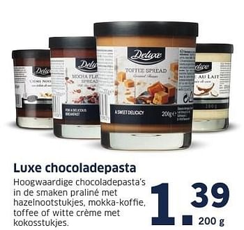 Aanbiedingen Luxe chocoladepasta - Deluxe - Geldig van 05/12/2016 tot 11/12/2016 bij Lidl