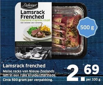 Aanbiedingen Lamsrack frenched - Delicieux - Geldig van 05/12/2016 tot 11/12/2016 bij Lidl