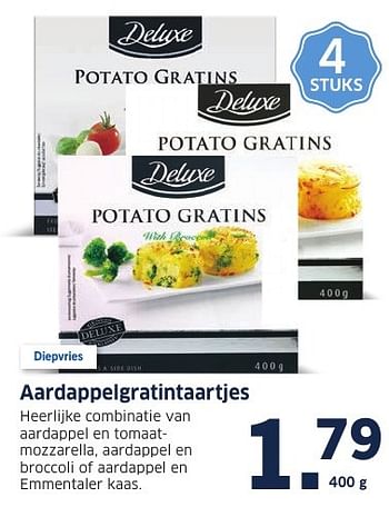 Aanbiedingen Aardappelgratintaartjes - Deluxe - Geldig van 05/12/2016 tot 11/12/2016 bij Lidl