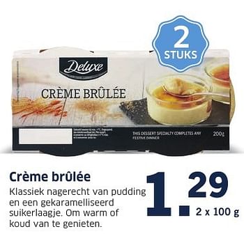 Aanbiedingen Crème brûlée - Deluxe - Geldig van 05/12/2016 tot 11/12/2016 bij Lidl