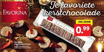 Aanbiedingen Versierde chocoladekransjes - Favorina - Geldig van 05/12/2016 tot 11/12/2016 bij Lidl