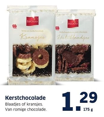 Aanbiedingen Kerstchocolade - Favorina - Geldig van 05/12/2016 tot 11/12/2016 bij Lidl