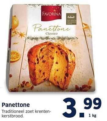 Aanbiedingen Panettone - Favorina - Geldig van 05/12/2016 tot 11/12/2016 bij Lidl