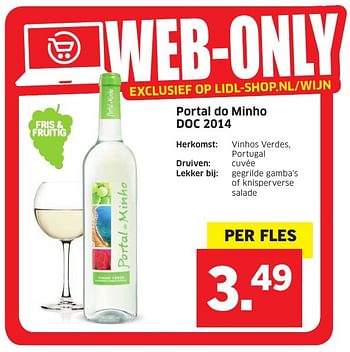 Aanbiedingen Portal do minho doc 2014 - Witte wijnen - Geldig van 05/12/2016 tot 11/12/2016 bij Lidl