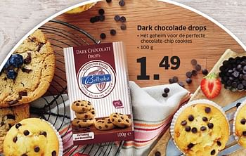 Aanbiedingen Dark chocolade drops - Belbake - Geldig van 05/12/2016 tot 11/12/2016 bij Lidl