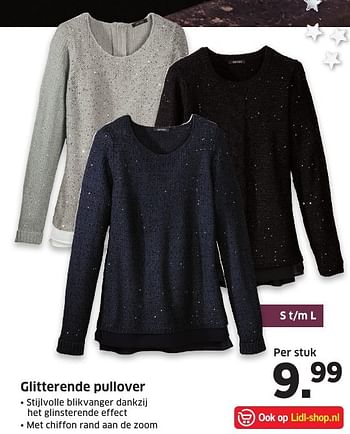 Aanbiedingen Glitterende pullover - Huismerk - Lidl - Geldig van 05/12/2016 tot 11/12/2016 bij Lidl