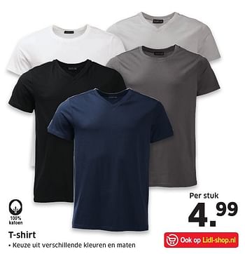 Aanbiedingen T-shirt - Huismerk - Lidl - Geldig van 05/12/2016 tot 11/12/2016 bij Lidl