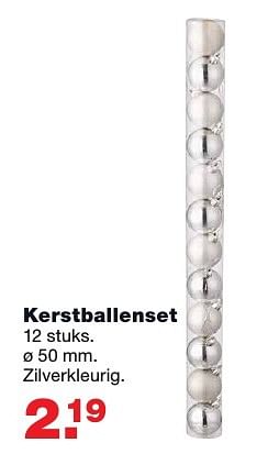 Aanbiedingen Kerstballenset 50 mm zilverkleurig - Huismerk - Praxis - Geldig van 05/12/2016 tot 11/12/2016 bij Praxis