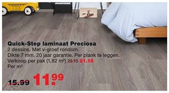 Aanbiedingen Quick-step laminaat preciosa - Huismerk - Praxis - Geldig van 05/12/2016 tot 11/12/2016 bij Praxis