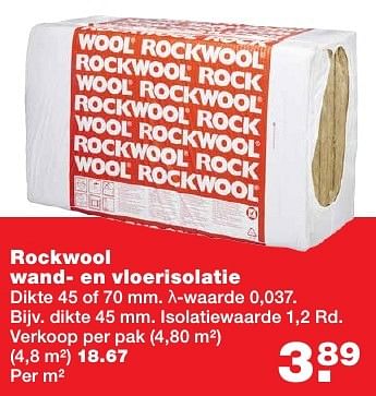 Aanbiedingen Rockwool wand- en vloerisolatie - Rockwool - Geldig van 05/12/2016 tot 11/12/2016 bij Praxis