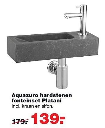 Aanbiedingen Aquazuro hardstenen fonteinset platani - Aquazuro - Geldig van 05/12/2016 tot 11/12/2016 bij Praxis