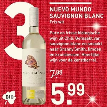 Aanbiedingen Nuevo mundo sauvignon blanc - Witte wijnen - Geldig van 05/12/2016 tot 11/12/2016 bij Gall & Gall