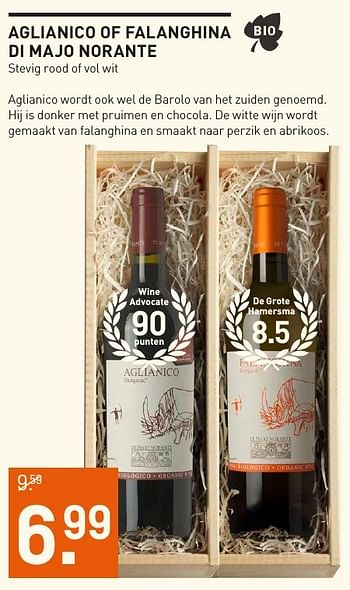 Aanbiedingen Aglianico of falanghina di majo norante - Rode wijnen - Geldig van 05/12/2016 tot 11/12/2016 bij Gall & Gall