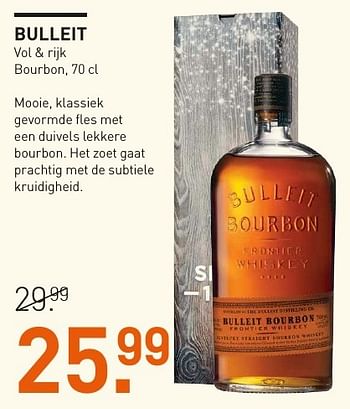 Aanbiedingen Bulleit vol + rijk bourbon - Bulleit Bourbon - Geldig van 05/12/2016 tot 11/12/2016 bij Gall & Gall