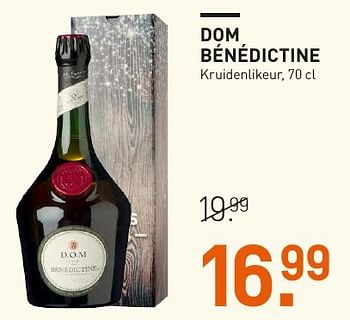 Aanbiedingen Dom bénédictine kruidenlikeur - Dom Benedictine - Geldig van 05/12/2016 tot 11/12/2016 bij Gall & Gall