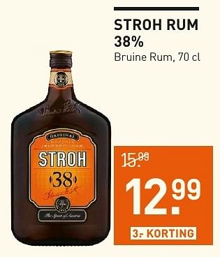 Aanbiedingen Stroh rum 38% bruine rum - Stroh - Geldig van 05/12/2016 tot 11/12/2016 bij Gall & Gall