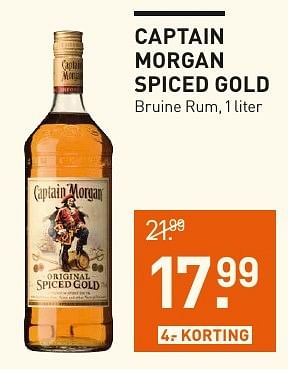 Aanbiedingen Captain morgan spiced gold bruine rum - Captain Morgan - Geldig van 05/12/2016 tot 11/12/2016 bij Gall & Gall