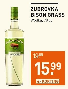 Aanbiedingen Zubrovka bison grass wodka - Zubrovka - Geldig van 05/12/2016 tot 11/12/2016 bij Gall & Gall