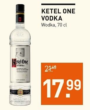 Aanbiedingen Ketel one vodka wodka - Ketel One - Geldig van 05/12/2016 tot 11/12/2016 bij Gall & Gall
