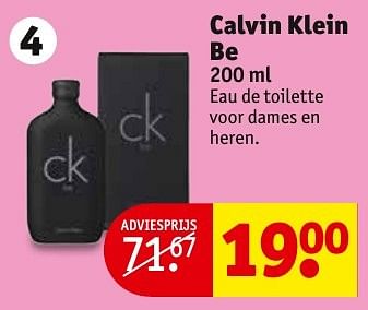 Aanbiedingen Calvin klein be - Calvin Klein - Geldig van 06/12/2016 tot 11/12/2016 bij Kruidvat