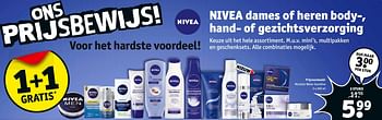 Aanbiedingen Nivea dames of heren body-, hand- of gezichtsverzorging micellair water sensitive - Nivea - Geldig van 06/12/2016 tot 11/12/2016 bij Kruidvat