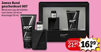 Aanbiedingen James bond geschenkset 007 - James Bond - Geldig van 06/12/2016 tot 11/12/2016 bij Kruidvat