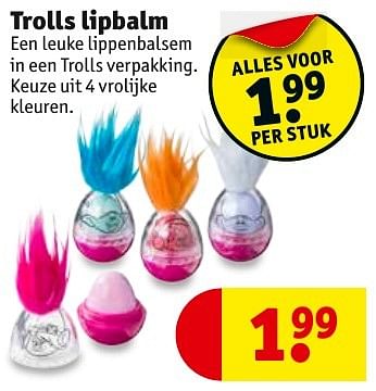 Aanbiedingen Trolls lipbalm - Huismerk - Kruidvat - Geldig van 06/12/2016 tot 11/12/2016 bij Kruidvat