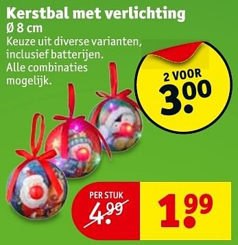 Aanbiedingen Kerstbal met verlichting - Huismerk - Kruidvat - Geldig van 06/12/2016 tot 11/12/2016 bij Kruidvat