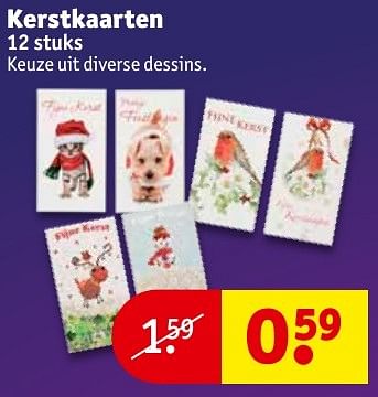 Aanbiedingen Kerstkaarten - Huismerk - Kruidvat - Geldig van 06/12/2016 tot 11/12/2016 bij Kruidvat