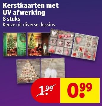 Aanbiedingen Kerstkaarten met uv afwerking - Huismerk - Kruidvat - Geldig van 06/12/2016 tot 11/12/2016 bij Kruidvat