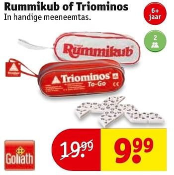 Aanbiedingen Rummikub of triominos - Goliath - Geldig van 06/12/2016 tot 11/12/2016 bij Kruidvat