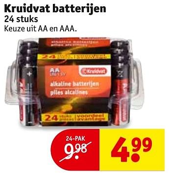 Aanbiedingen Kruidvat batterijen - Huismerk - Kruidvat - Geldig van 06/12/2016 tot 11/12/2016 bij Kruidvat