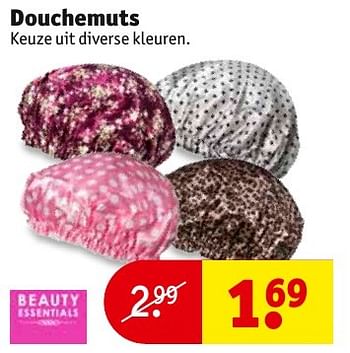 Aanbiedingen Douchemuts - Beauty Essentials - Geldig van 06/12/2016 tot 11/12/2016 bij Kruidvat