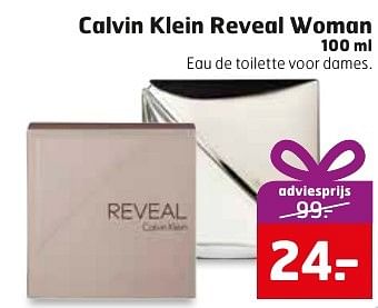 Aanbiedingen Calvin klein reveal woman - Calvin Klein - Geldig van 06/12/2016 tot 11/12/2016 bij Trekpleister