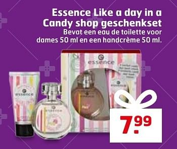 Aanbiedingen Essence like a day in a candy shop geschenkset - Essence - Geldig van 06/12/2016 tot 11/12/2016 bij Trekpleister