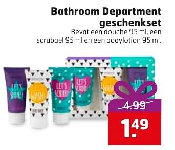Aanbiedingen Bathroom department geschenkset - Bath Room - Geldig van 06/12/2016 tot 11/12/2016 bij Trekpleister