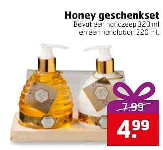 Aanbiedingen Honey geschenkset - Honey - Geldig van 06/12/2016 tot 11/12/2016 bij Trekpleister
