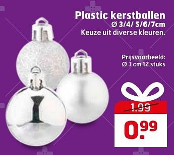 Aanbiedingen Plastic kerstballen - Huismerk - Trekpleister - Geldig van 06/12/2016 tot 11/12/2016 bij Trekpleister