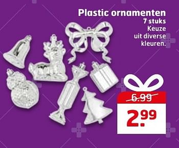 Aanbiedingen Plastic ornamenten - Huismerk - Trekpleister - Geldig van 06/12/2016 tot 11/12/2016 bij Trekpleister