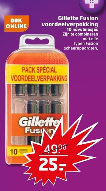 Aanbiedingen Gillette fusion voordeelverpakking - Gillette - Geldig van 06/12/2016 tot 11/12/2016 bij Trekpleister